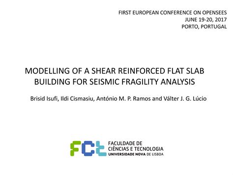 Modelling Of A Shear Reinforced Flat Slab Building For Seismic