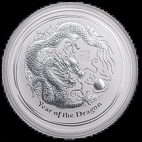 Australia Lunar Series Year Of The Dragon Oz Silver Coin Bu In