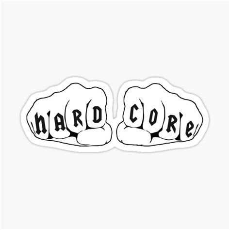 Hardcore Fists Sticker For Sale By Quarantine Redbubble