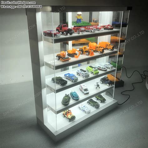 Led Lighted Acrylic 1/64 Car Die Cast Display Case For Minifigures ...
