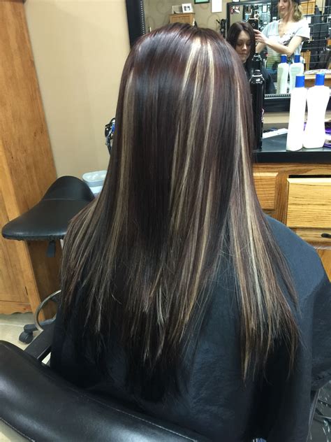 Black Hair With Peekaboo Highlights