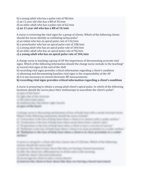 SOLUTION: Ati vital signs test - Studypool