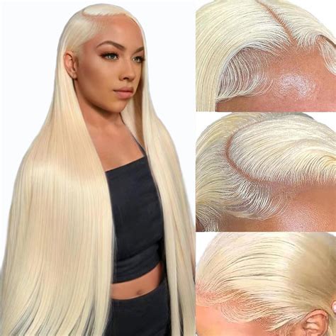Amazon Amecire Lace Front Wig Human Hair X Transparent Blonde Lace Frontal Wigs