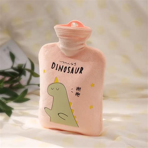 Pvc Hot Water Bottle Cartoon Cloth Cover Student Hand Warmer Cute Plush Cover Explosion Proof