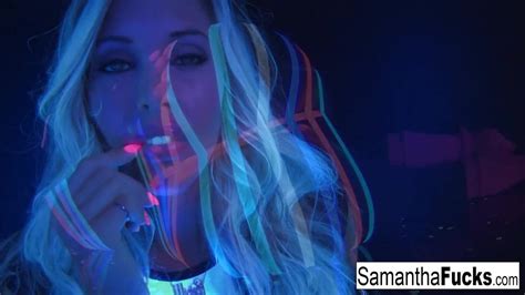 Samantha Gets Off In This Super Hot Black Light Solo XHamster