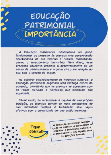 O Que E Educação Patrimonial - EDUCAÇÃO PATRIMONIAL: UMA PROPOSTA PEDAGÓGICA PARA TRABALHAR HISTÓRIA ...