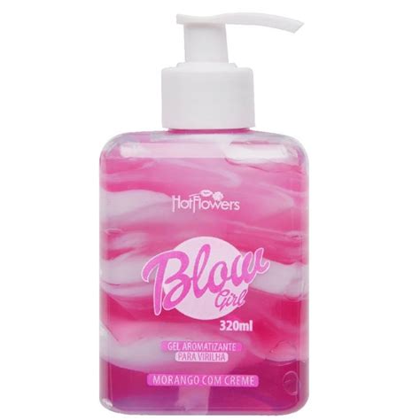 Blow Girl Gel Creme Hidratante Aroma De Morango Para Virilha Hot Flowers SEX SHOP Produtos