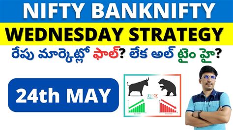 Nifty And Banknifty Intraday Predictions May 24th Wednesday తెలుగు లో