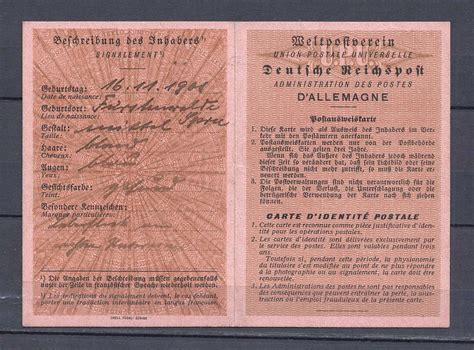 Third Reich Id Card Oldbid