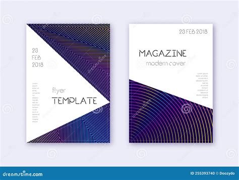 Triangle Cover Design Template Set Stock Vector Illustration Of