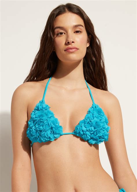 Floral Slide Triangle Bikini Top Honolulu Calzedonia