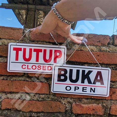 jual akrilik sign bukaopen tutup closed open closed buka tutup