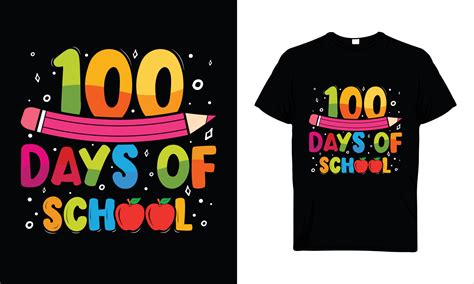 100 Days Of School Quote 23212362 Vector Art At Vecteezy