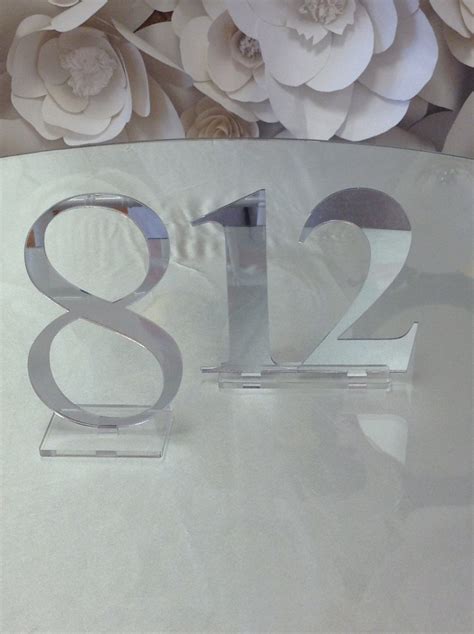 Acrylic Table Numbers Double Digit