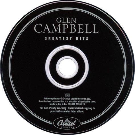 Car Tula Cd De Glen Campbell Greatest Hits Portada