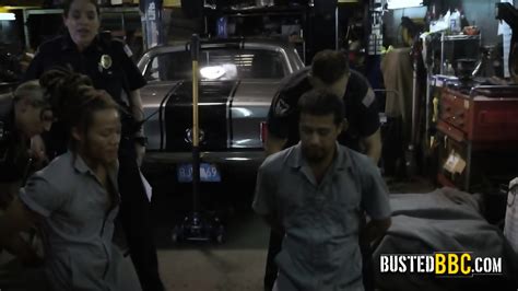 Bbc Enjoys Fucking With Two Busty And Horny Female Cops At His Garage