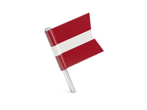 Square Flag Pin Illustration Of Flag Of Latvia