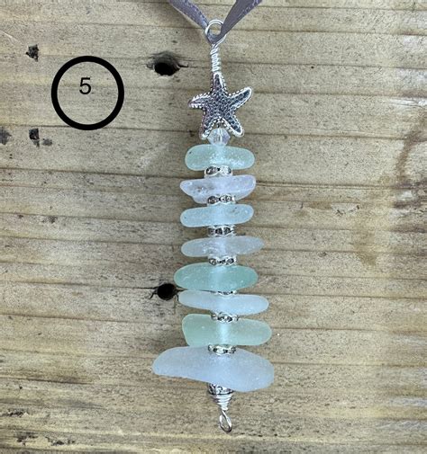 Sea Glass Tree Ornament Sea Glass Art Authentic Sea Glass Ornament Etsy