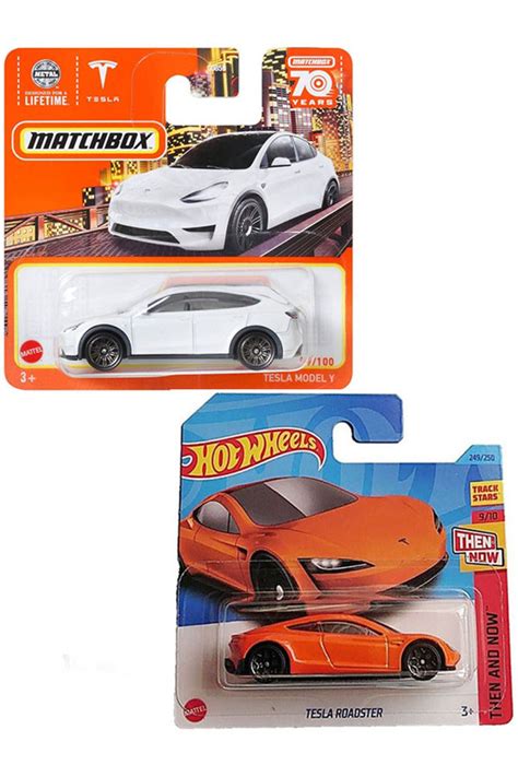 HOT WHEELS Tesla 2 Araç Set Hot Wheels Tesla Roadster Matchbox Tesla Model Y 1 64 Fiyatı