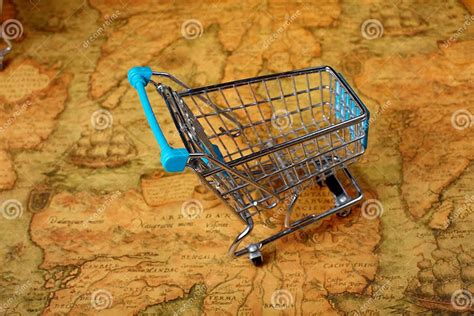 World Shopping Cart Globalisation Stock Illustration Illustration Of