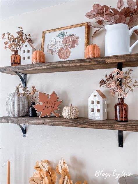 Fall Styled Floating Shelves Blogs By Aria Fall Apartment Decor Fall Room Decor Fall