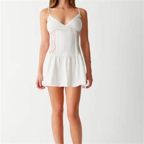 Frankie Bikini Size M Worn Once White Satin Depop