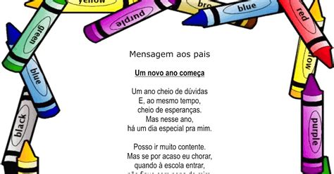 Mensagem Para Reunião De Pais Inicio Do Ano Letivo - MENSAGEM AOS PAIS - INÍCIO DO ANO LETIVO - CANTINHO EDUCATIVO