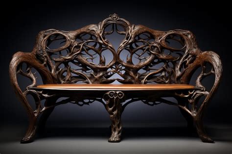 Premium Photo Ornate Sofa Or Bench In Art Nouveau Style