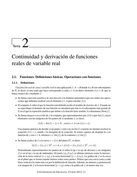 PDF Continuidad y derivación de funciones reales de ahurtado PDF