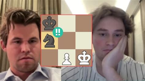 Magnus Carlsen Sacrifices His Knight Vs Keymer For Stalemate Youtube