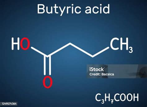 Butyric Acid Butanoic Acid Molecule Butyrates Or Butanoates Are Salts And Esters Structural