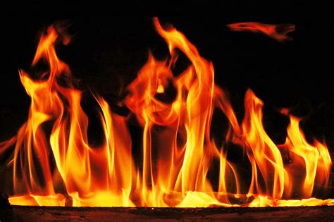 Flames In Fireplace Free Stock Photo - Public Domain Pictures