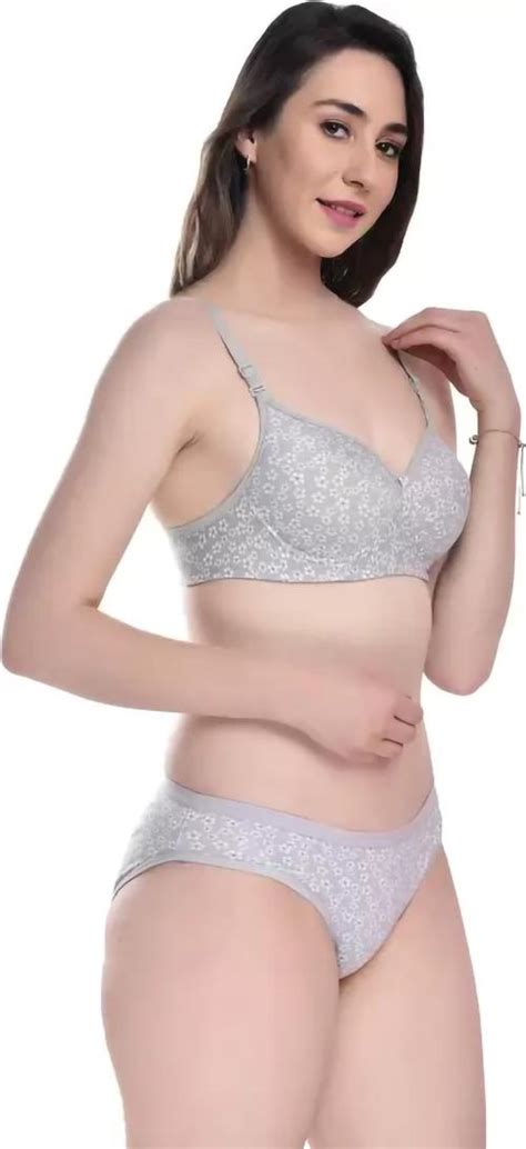 Buy PIBU Women Cotton Bra Panty Set For Lingerie Set Pack Of 1 Color Green Online At