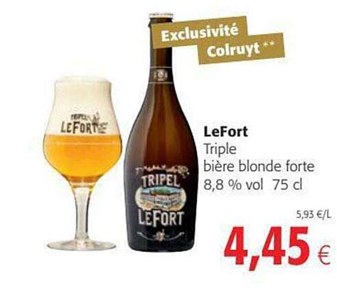 Promo Triple Bi Re Blonde Forte Lefort Chez Colruyt Icatalogue Fr