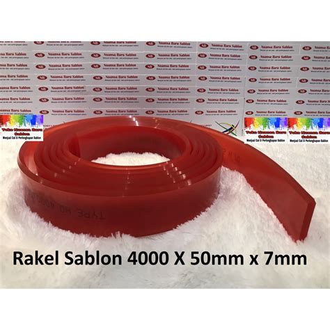 jual rakel sablon lancip  gagang kayu waterbase merah