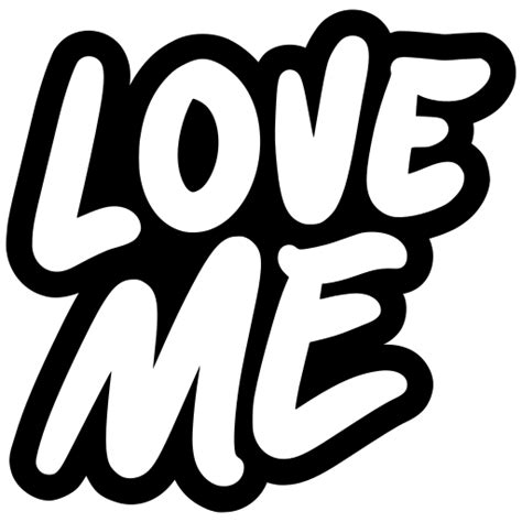 Love Me Generic Sticker Black Fill Sticker Freepik