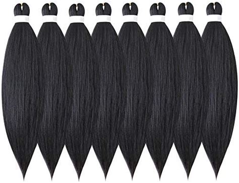 Aigemei Pre Stretched Braiding Hair Yaki Texture Hot Water Setting Synthetic Fiber Crochet