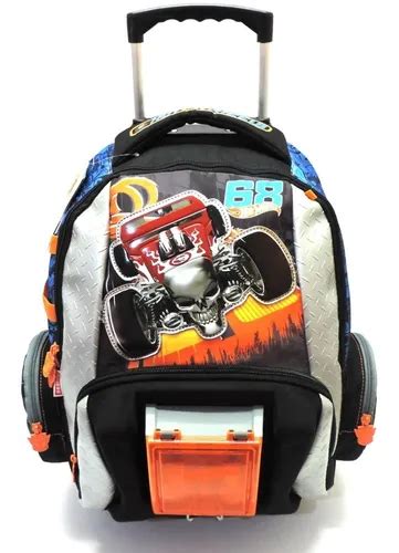 Mochila Hot Wheels 17z Rodinhas E Alças Tam G 2017 Sestini Parcelamento sem juros