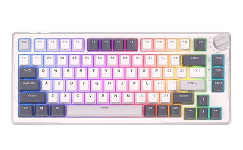 Rk Royal Kludge R Pro Wired Gaming Keyboard Gasket Mechanical Keyboard Rgb Hot Swappable Knob