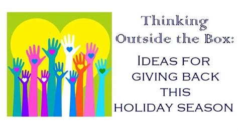 Outside of the Box Ideas for Giving Back this Holiday Season