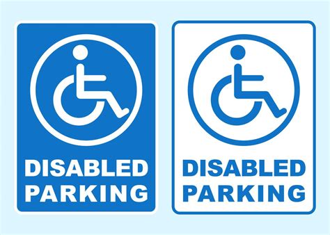 Parking Sign For Disability Handicapped Disabled Printable Parking Sign