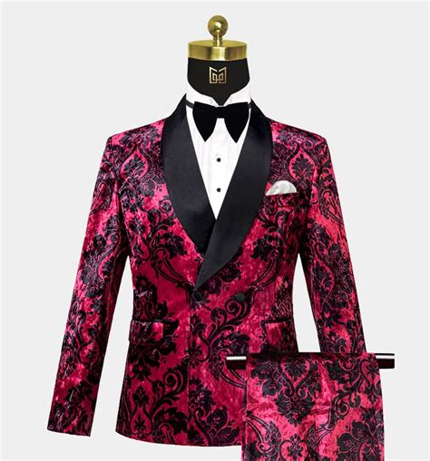 Hot Pink Tuxedo Suit 3 Piece Gentlemans Guru Pink Tuxedo Black