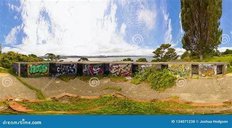 Miramar World War Ii Bunkers New Zealand Vr 360 Degrees Panorama Stock