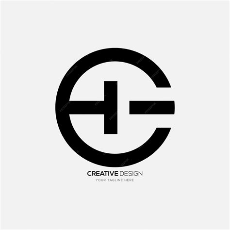 Premium Vector Letter C H E With Rounded Shape Creative Monogram Circle Abstract Logo Design