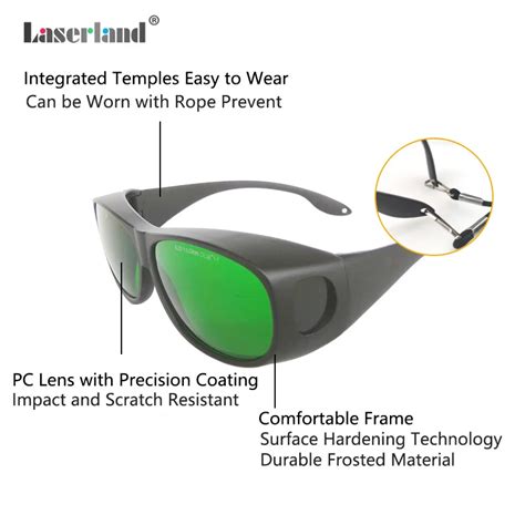 Laserland T3r 660nm 808nm 980nm 1064nm Od8 Laser Safety Glasses Protective Goggles Laser Safety