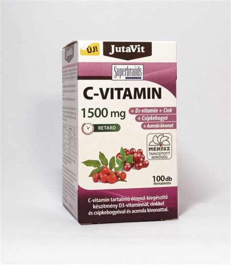 Vitamina C Retard 1500 Mg D3 Zinc 100 Tablete JutaVit