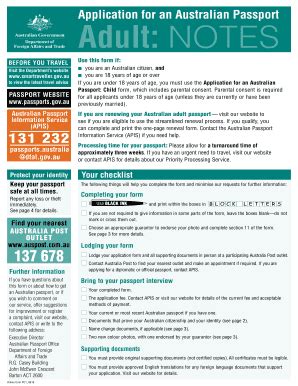 printable australian passport form