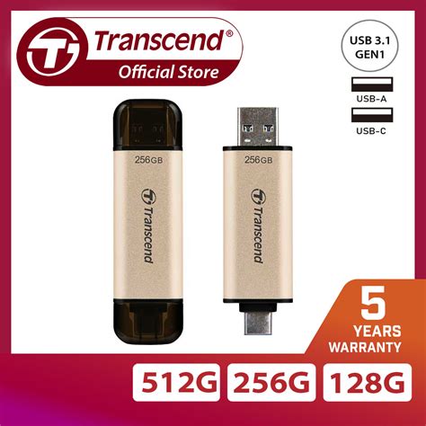 Transcend JF930C JetFlash 930C USB 3.2 Gen 1 Flash Drive | 128GB, 256GB ...