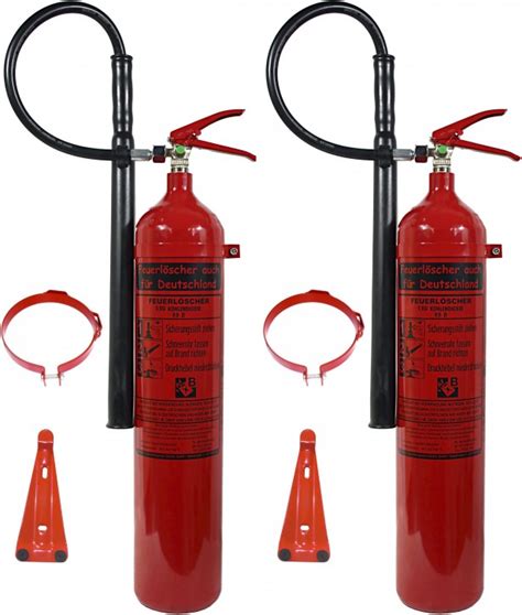 2 x 5 kg CO2 Feuerlöscher Kohlendioxid DIN EN 3 GS Rating 5 LE mit