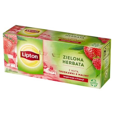 Lipton Zielona Herbata Z Nut Truskawki I Maliny G Torebek